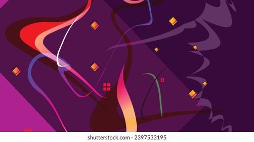abstrakter Hintergrund dynamischer Formen	Bannerdesign

