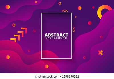Abstract dynamic shapes background. Dynamic gradient shapes composition. Background template for banner, web, landing page, cover, promotion, print, poster, greeting card.