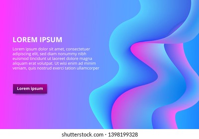 Abstract dynamic shapes background. Dynamic gradient shapes composition. Background template for banner, web, landing page, cover, promotion, print, poster, greeting card.