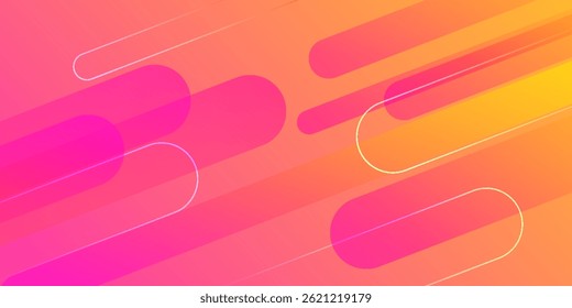 Abstract dynamic shapes composition colorful gradient minimal design elements illustration background.