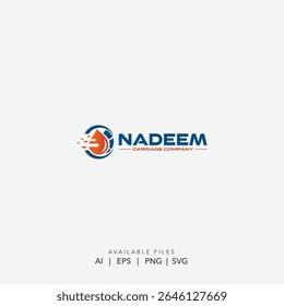 Logotipo Abstractas del emblema de la compañía de software dinámico, logotipo de la compañía de software de Nadeem