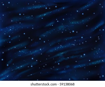 Abstract dynamic sparkling space background with stars