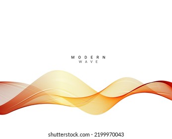 Abstract dynamic stylish red and yellow decorative wave background vector