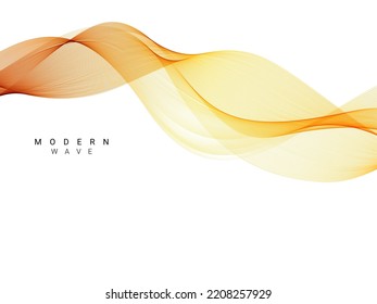 Abstract dynamic stylish red and yellow decorative wave background vector