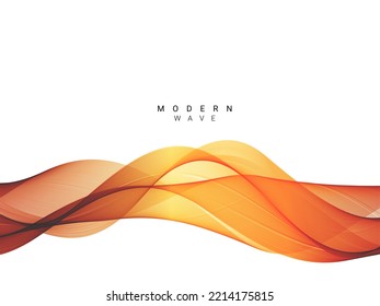 Abstract dynamic stylish red and yellow decorative wave background vector