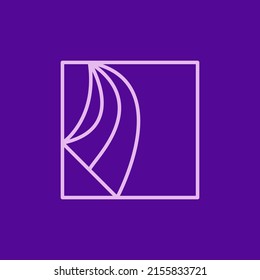 abstract dynamic techline square logo