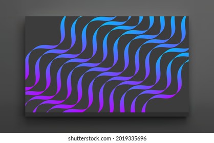 Plantilla dinámica abstracta con cintas onduladas curvadas. Diseño moderno de la cubierta. Ilustración vectorial 3d.