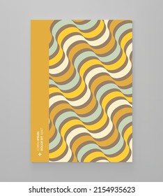 Abstract dynamic template with wavy curved ribbons. Modern cover design. 3d vector illustration.