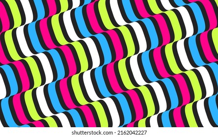 Abstract dynamic template with wavy curved ribbons. Modern cover design. 3d vector illustration.