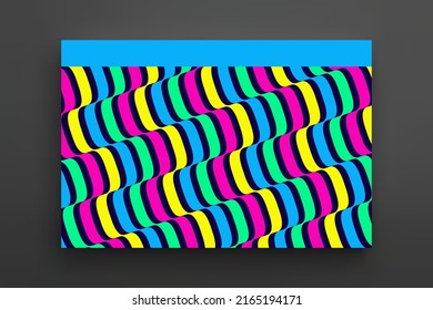 Abstract dynamic template with wavy curved ribbons. Modern cover design. 3d vector illustration.