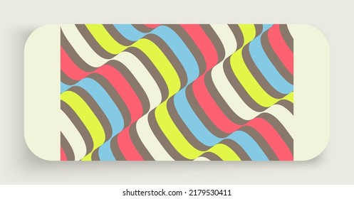 Abstract dynamic template with wavy curved ribbons. Modern cover design. 3d vector illustration.