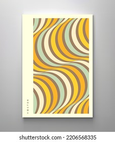 Abstract dynamic template with wavy curved ribbons. Modern cover design. 3d vector illustration.