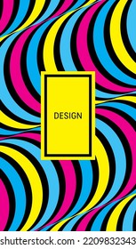 Abstract dynamic template with wavy curved ribbons. Modern cover design. 3d vector illustration.