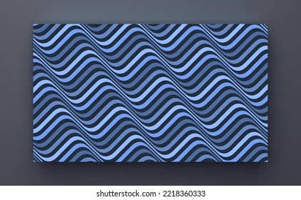 Abstract dynamic template with wavy curved ribbons. Modern cover design. 3d vector illustration.