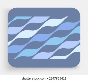 Abstract dynamic template with wavy curved ribbons. Modern cover design. 3d vector illustration.