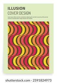 Abstract dynamic template with wavy curved ribbons. Modern cover design. 3d vector illustration for brochure, poster, presentation, flyer or banner.