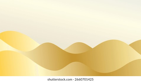 Abstract dynamic wave gold color liquid background