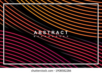 Abstract Dynamic Wave Line Colorful Modern Paper Cut Background.