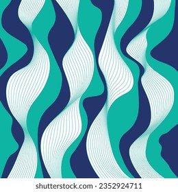 Abstract dynamic wave pattern. Vector Illustration