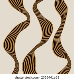 Abstract dynamic wave pattern. Vector Illustration