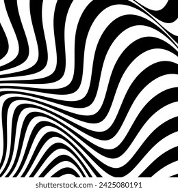 Abstract dynamic wave pattern. Vector Illustration.