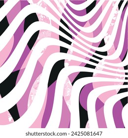 Abstract dynamic wave pattern. Vector Illustration.