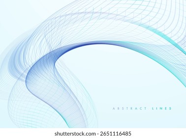 Fundo abstrato das ondas dinâmicas. Linhas onduladas de cor futurista. Conceito gráfico para seu design