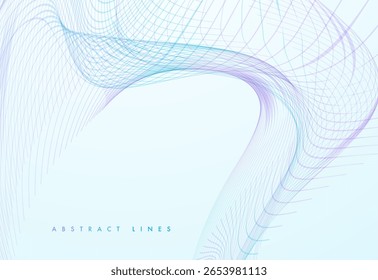 Abstract dynamic waves background. Futuristic colored wavy lines. Graphic concept for your design
