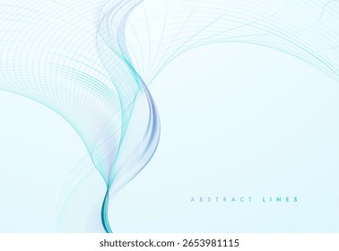Fondo de ondas dinámicas Abstractas. Líneas onduladas de colores futuristas. Concepto gráfico para su diseño