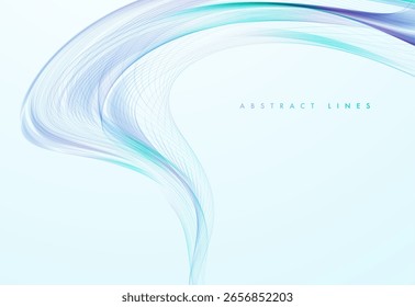 Abstract dynamic waves background. Futuristic colored wavy lines. Graphic concept for your design