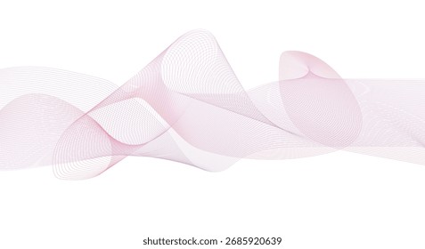 Fundo abstrato da linha de ondas dinâmicas. 