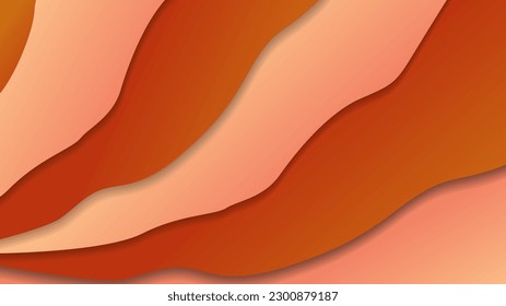 abstract dynamic wavy background in brown color. vector illustration