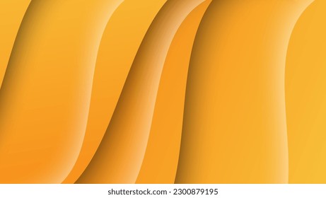 abstract dynamic wavy background in yellow color