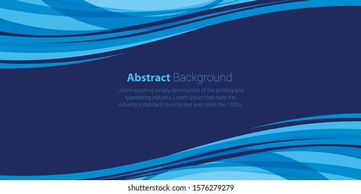 Abstract dynamic wavy blue Background. Modern cover template