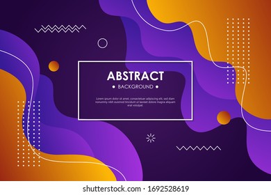 Abstract dynamic wavy colorful blue orange gradient textured style background design. Eps10 vector