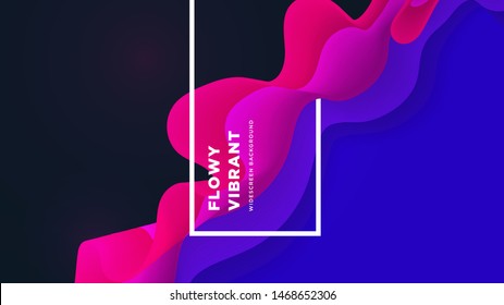 Abstract dynamic wavy colorful widescreen background 