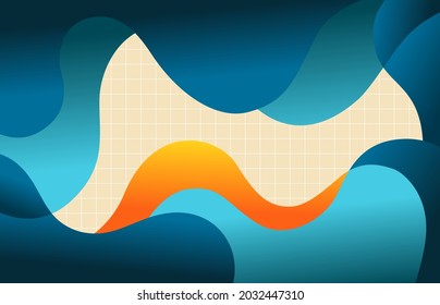Abstract  dynamic wavy geometric colorful net line background. Trendy gradient shapes composition graphic design.vector illustration.