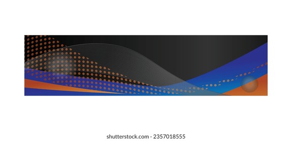 Abstract dynamic wavy header or banner design template