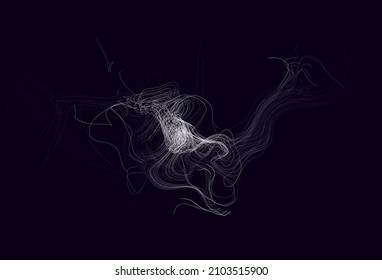 Abstrakte dynamische Wavy-Linien. Abstrakter Vektorhintergrund für Grafikdesign. Spanpfade.