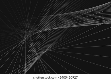 Abstract dynamic white lines. Modern abstract cover. Graphic concept for your design