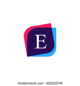 Abstract E letter logo company icon. Creative vector emblem brand identity sign.