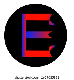 Abstract E Letter Logo in Gradient Color