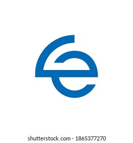 Abstraktes E-Letter-Logo. Vorlage für das Logo der Linie E