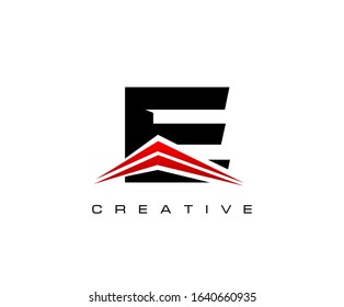 Abstract E Letter Logo, Perfect for Real Estate and Construction Concept