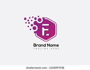 Abstract E letter modern initial lettermarks logo design