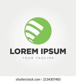 Abstract E letter sphere logo with Wi-fi internet concept telecommunications technology
