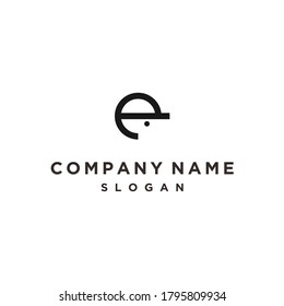 abstract e logo. hat icon