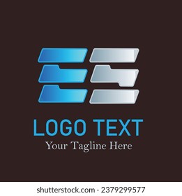 Abstract E and S icon logo design vector concept