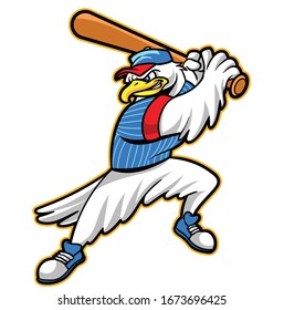 Abstract Eagle Baseball Mascot Logo