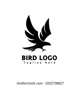 abstract eagle bird fly catch logo